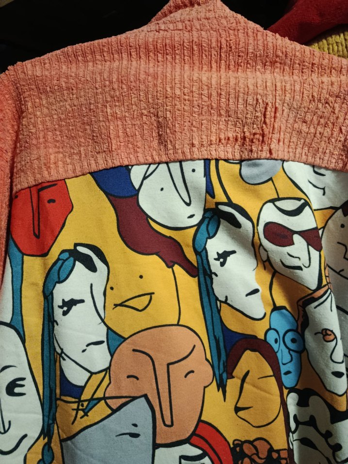 Renkli Baskılı Uzun Kollu Triko Tunik - Görsel 3