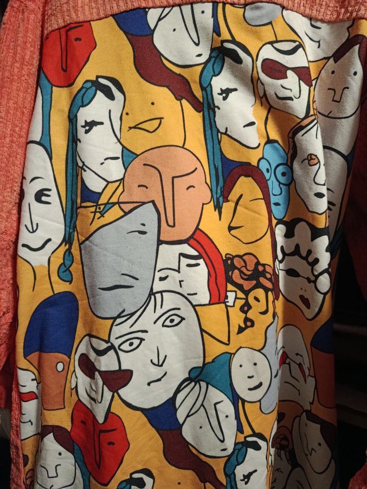 Renkli Baskılı Uzun Kollu Triko Tunik - Görsel 2