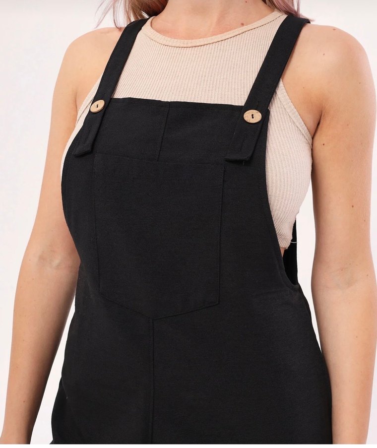 Siyah Midi Kadın Tulum - Görsel 2