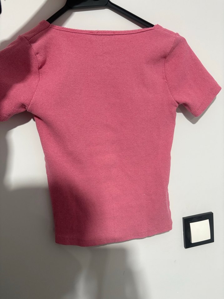 Pembe Mini Kısa Kollu Tişört - Görsel 4