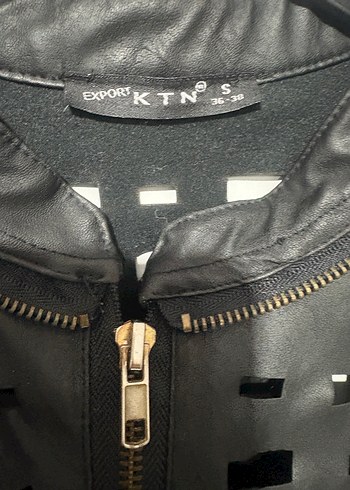 Kadın Siyah Deri Biker Ceket - Görsel 3