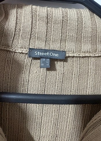 Bej Kadın Süet Triko Yarım Fermuarlı Hırka - Görsel 5