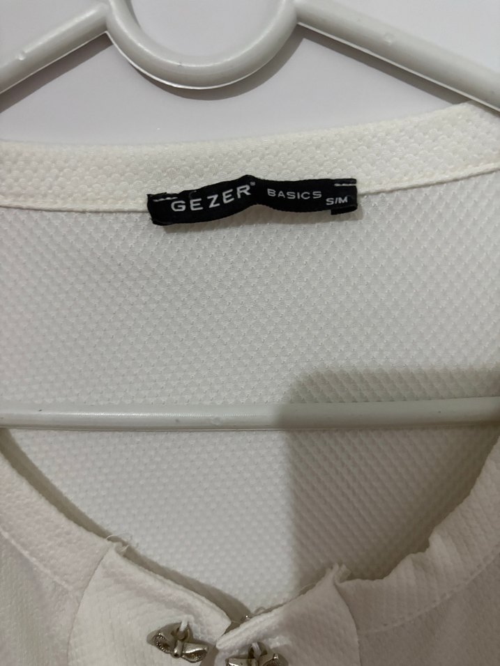 Düğmeli Beyaz Kadın Mini Blazer - Görsel 4