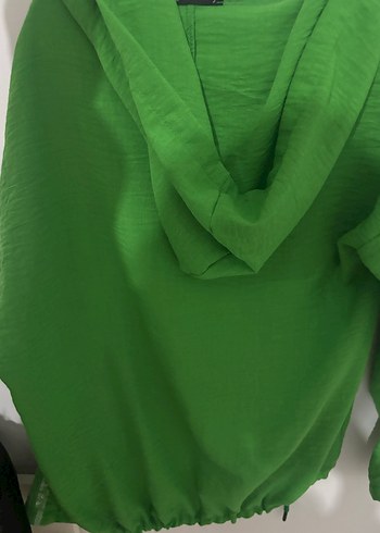 Düğmeli Yeşil Kadın Keten Gömlek - Görsel 4