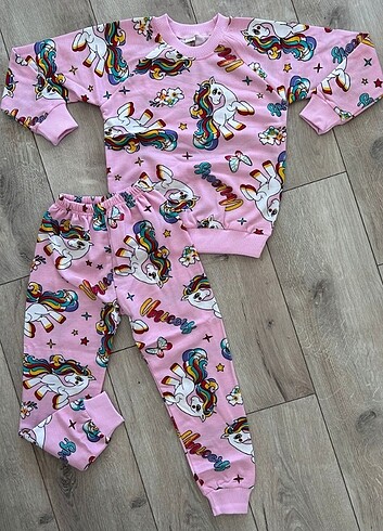 3-10 yaş arası kışlık şardonlu çocuk pijama takımları