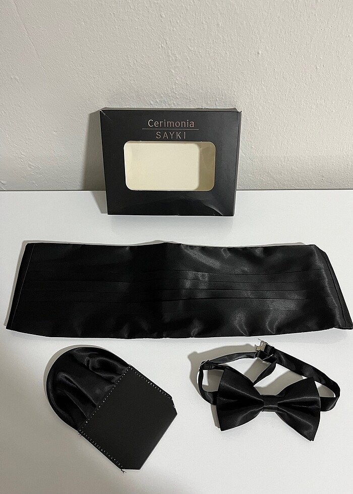 Gömlek Kuşak papyon mendil seti - Görsel 2