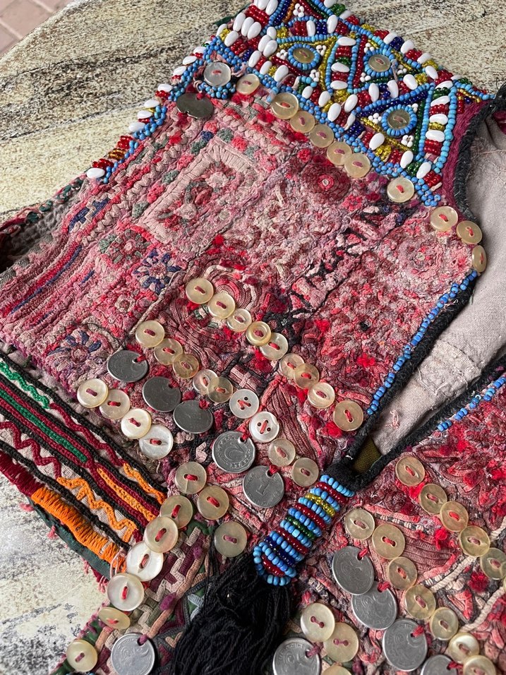 Antika Türkmen Çocuk Yeleği - Görsel 4