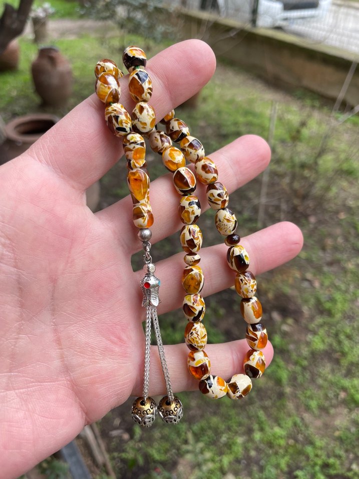 Bohem Tarz Erkek Tesbih Camel Renk - Görsel 5