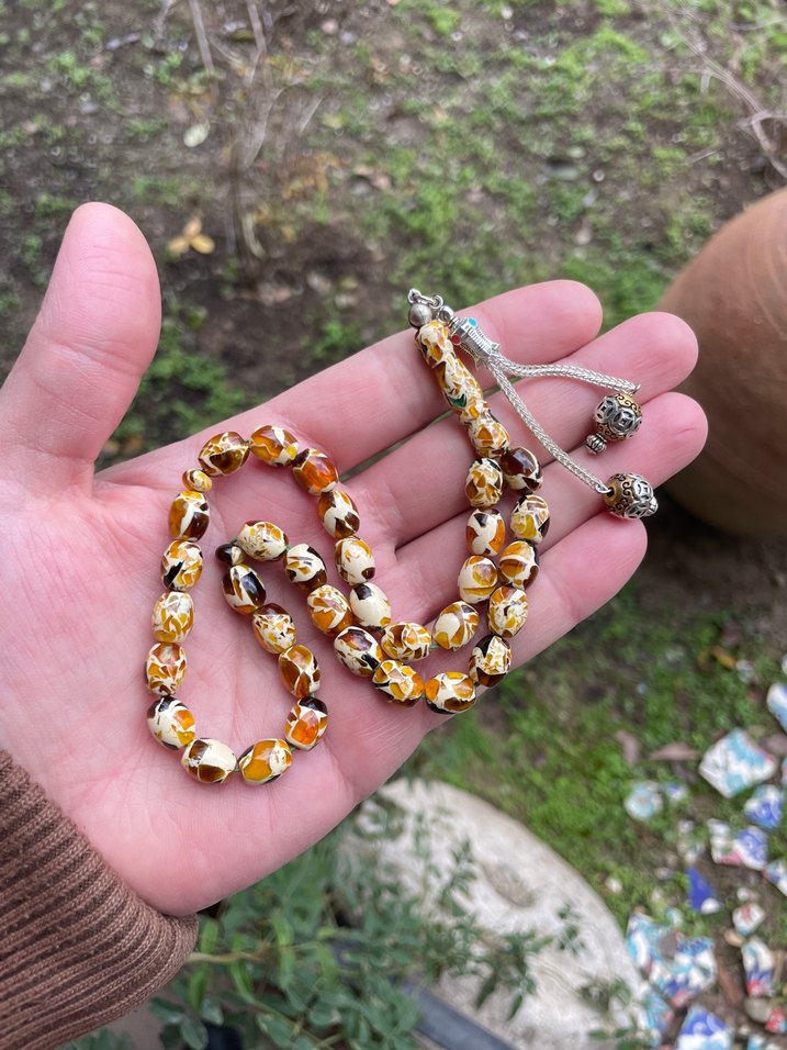 Bohem Tarz Erkek Tesbih Camel Renk - Görsel 4