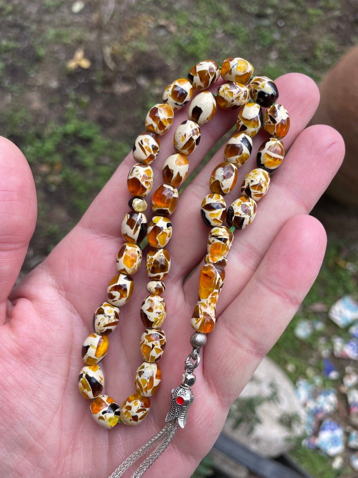 Bohem Tarz Erkek Tesbih Camel Renk - Görsel 2