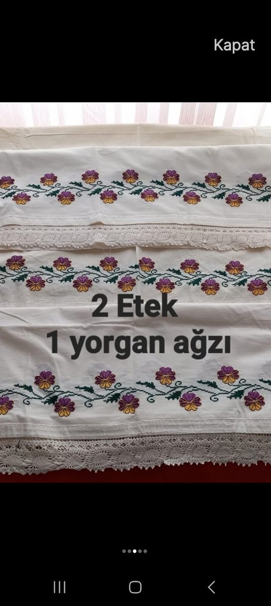 Mor Nakışlı Klasik Yatak Takımı - Görsel 2