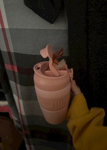 Pastel Pembe Çocuk Termos Şişesi - Görsel 4