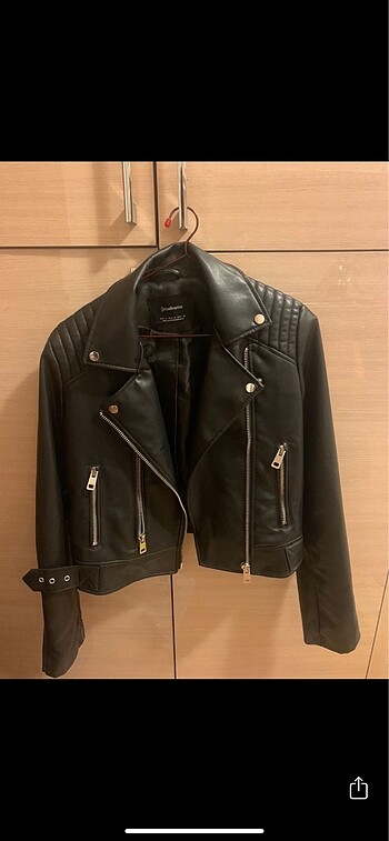 Stradivarius Stradivarius siyah deri ceket
