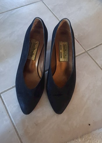 Diğer Süet siyahDolgu Topuk Kadın Klasik Ayakkabı