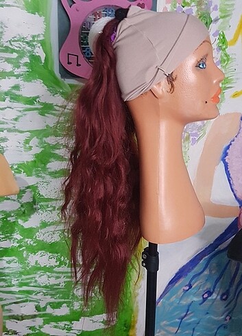 at kuyruğu tokalı peruk  - Görsel 2