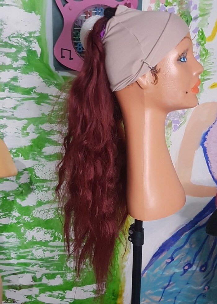 at kuyruğu tokalı peruk  - Görsel 2