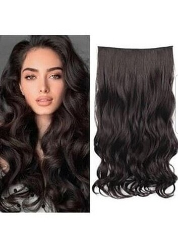 yarım ay misineli kumral peruk - Görsel 6