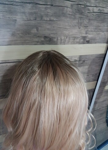 koyu dib perçemli uzun peruk - Görsel 8