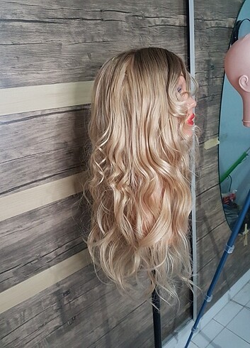 koyu dib perçemli uzun peruk - Görsel 11