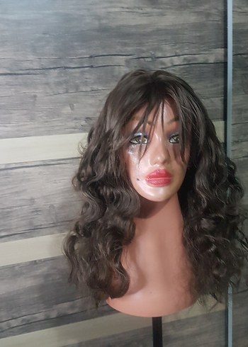 su dalgalı uzun kumral peruk - Görsel 4