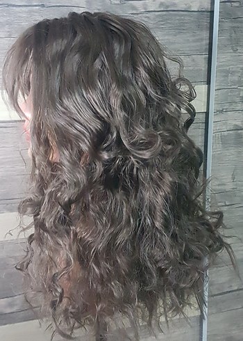 su dalgalı uzun kumral peruk - Görsel 5