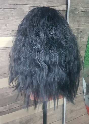 Siyah Dalgalı Sentetik Peruk - Görsel 7