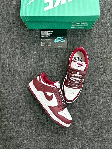 44 Beden bordo Renk Nike Dunk Low bordo