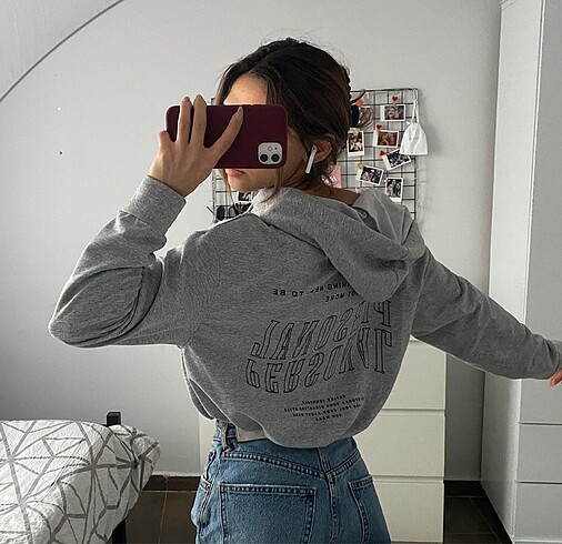Milla fermuarlı sweatshirt