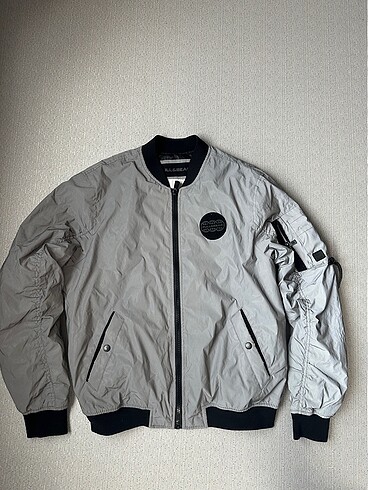 Pull bear reflektörlü bomber ceket