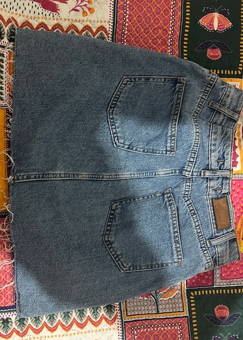 s Beden mavi Renk Kadın Mavi Denim Mini Etek