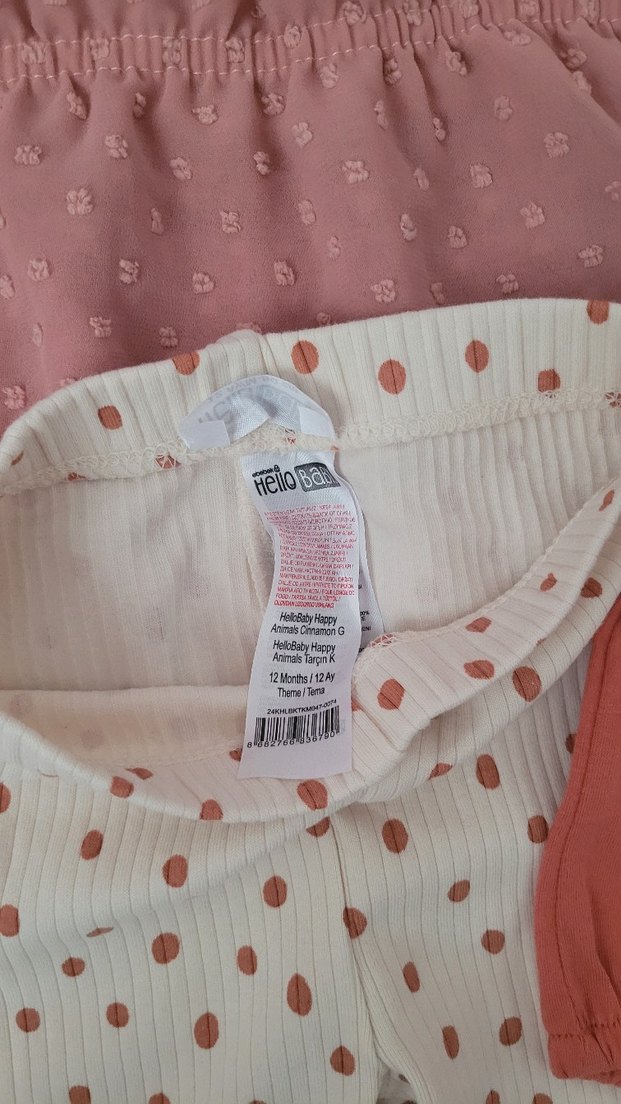 Dantel Detaylı Uzun Kollu Pembe Bebek Kız Takımı - Görsel 2