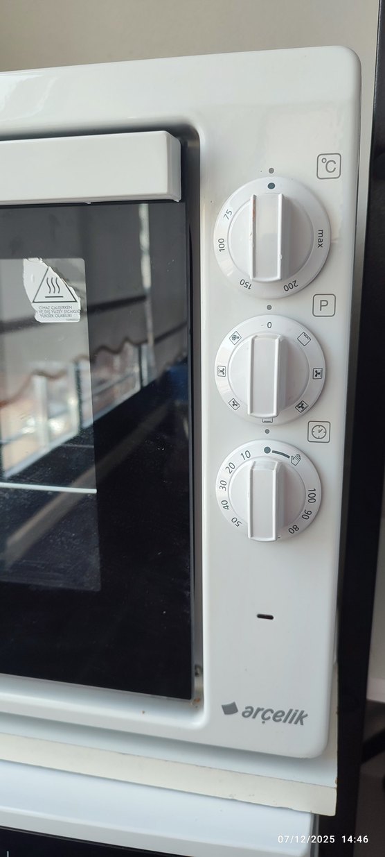 Beyaz Mini Fırın 3 Ayarlı Düğme - Görsel 5