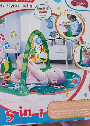 Sesli ve Işıklı Orman Piyanolu Oyun Halısı - Görsel 3