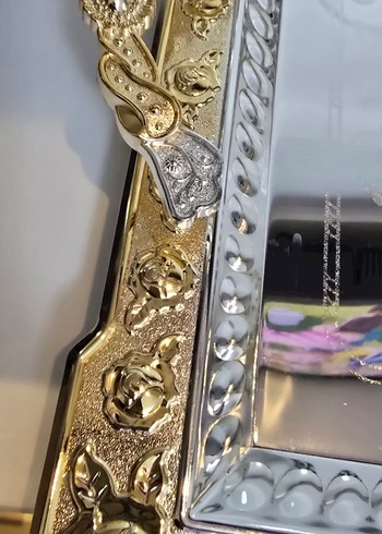 Altın ve Gümüş Renkli Desenli Tepsi Seti - Görsel 4