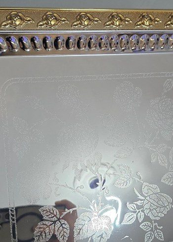 Altın ve Gümüş Renkli Desenli Tepsi Seti - Görsel 5