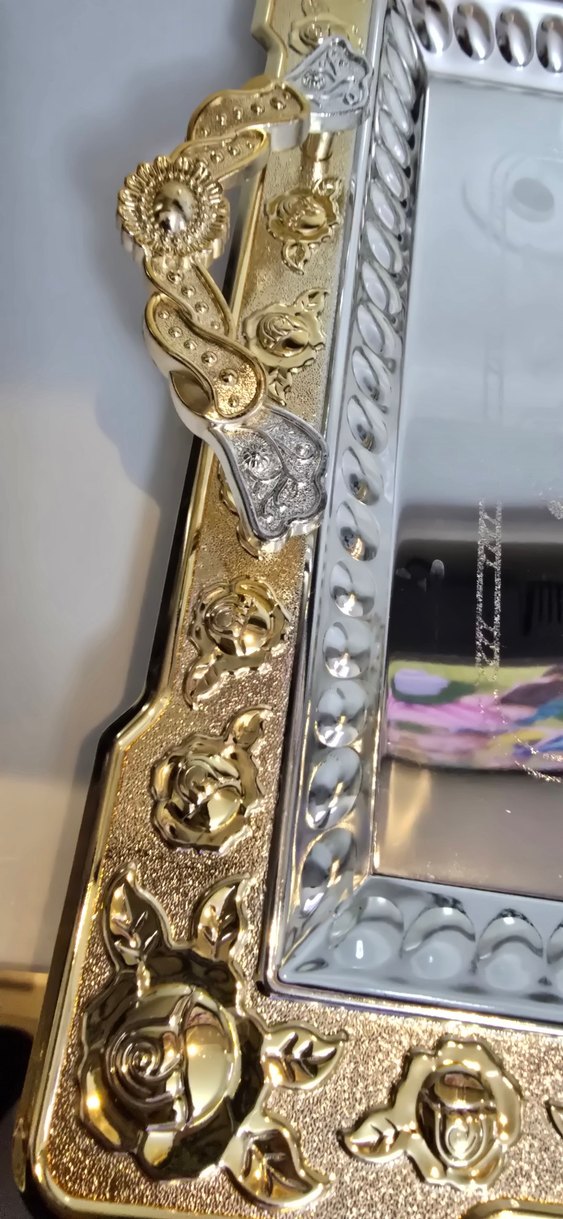 Altın ve Gümüş Renkli Desenli Tepsi Seti - Görsel 4