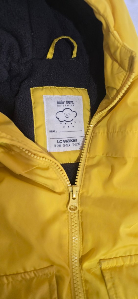 Sarı Erkek Çocuk Fermuarlı Mont - Görsel 2