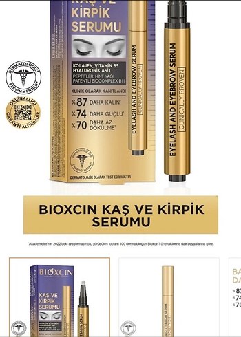 Bioxcin Kaş ve Kirpik Serumu - Altın