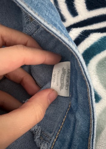 Kadın Mavi Elastik Bel Rahat Kesim Denim Pantolon - Görsel 2