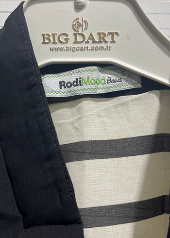 Krem siyah çizgili yarı transparan kolsuz gömlek - Görsel 3