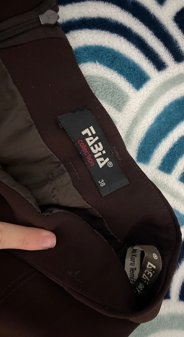 Drapeli Kahverengi Uzun Kadın Etek - Görsel 4