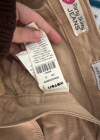 Bej Kadın Normal Boy Kumaş Pantolon - Görsel 3