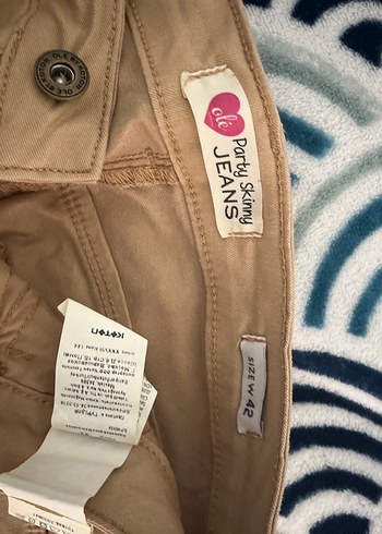 Bej Kadın Normal Boy Kumaş Pantolon - Görsel 2