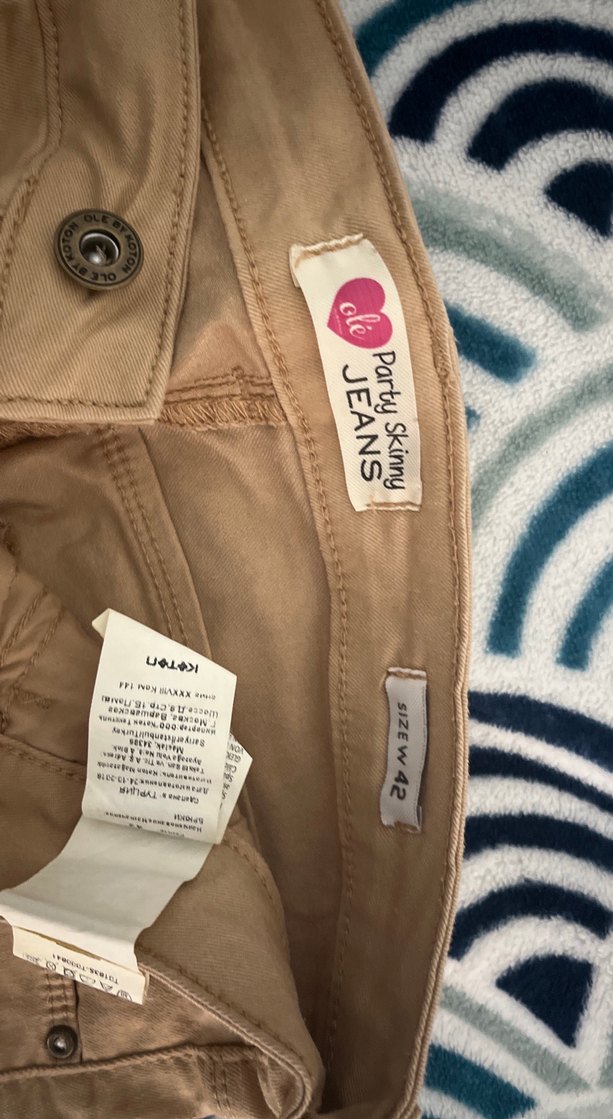 Bej Kadın Normal Boy Kumaş Pantolon - Görsel 2