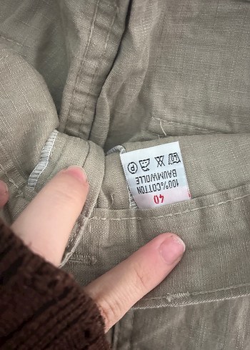 Bermuda camel kapri - Görsel 3