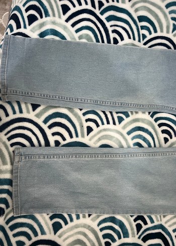 Gri Mavi Bol Kesim Kadın Kot Pantolon - Görsel 2