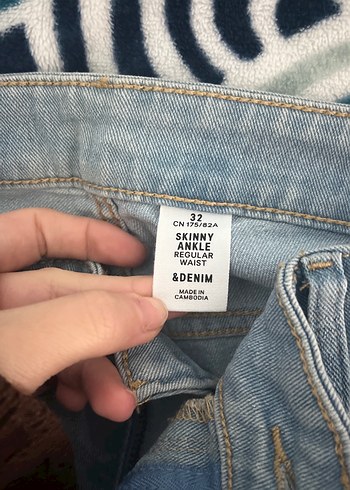 Gri Mavi Bol Kesim Kadın Kot Pantolon - Görsel 3