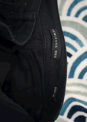 Siyah Bağlamalı Elastik Kadın Kot Pantolon - Görsel 3