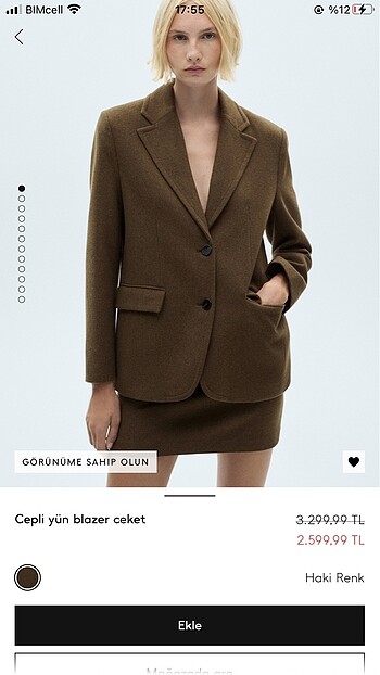 Mango yün blazer