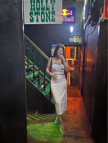 Diğer Beyaz elbise starplez